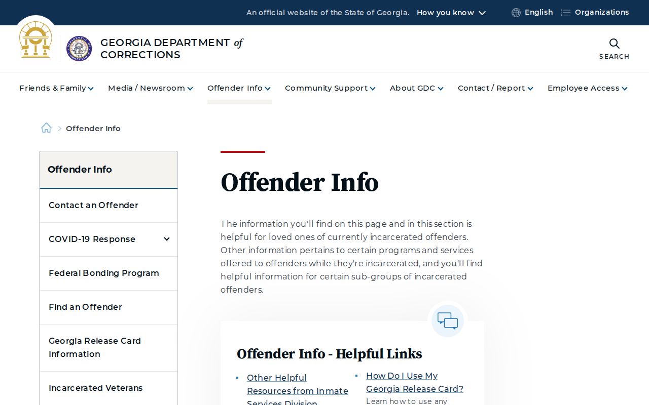 Bibb County released inmate Georgia offender information resource